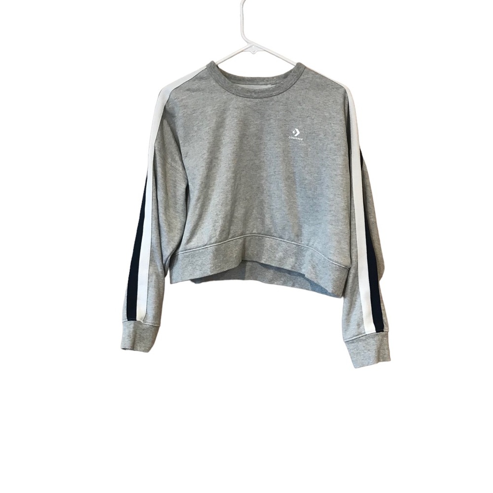 Converse Gray Longsleeve Cropped Shirt